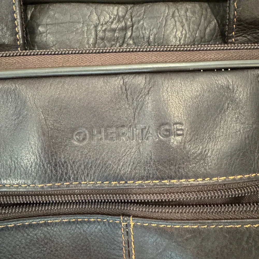 Men's Dark Brown Leather Briefcase/ Laptop Bag